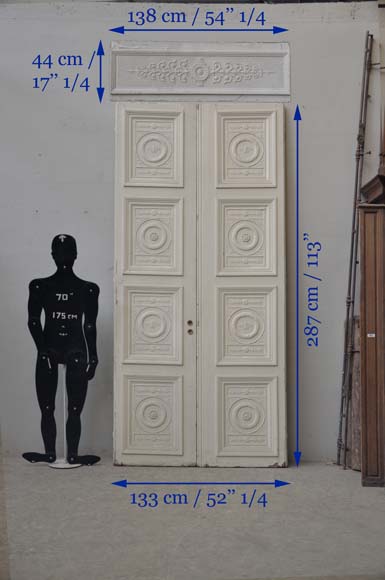 Двустворчатая дверь в стиле Неоклассицизма по рисунку Персье и Фонтена.-11