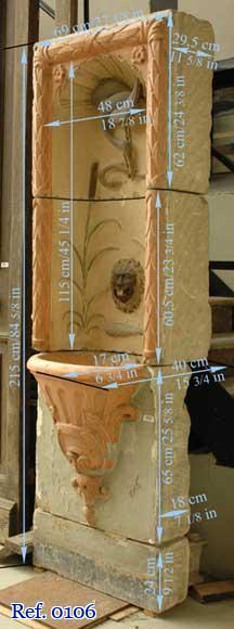 Провансальский фонтан из крашеного камня. Провансальский фонтан из крашеного камня.-7