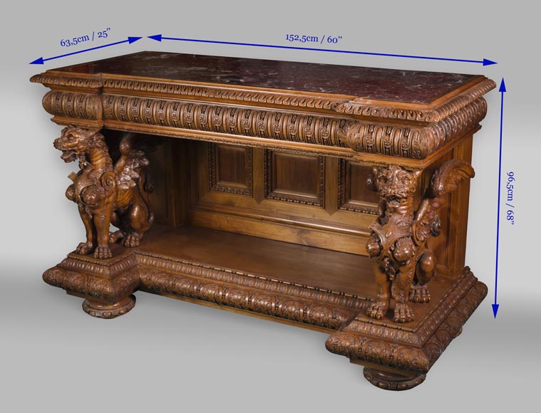 МОИС МИКЕЛАНЖЕЛО ГУГЕНХЕЙМ  (1837 – 1910), Сервировочный столик МОИС МИКЕЛАНЖЕЛО ГУГЕНХЕЙМ  (1837 – 1910), Сервировочный столик-8