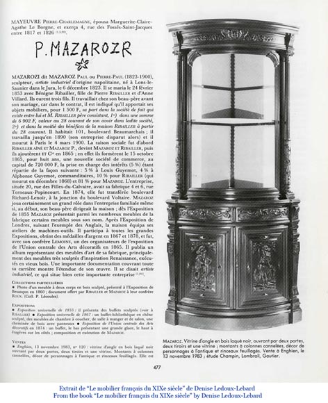 Красивая столовая, изготовленная из скульптурного орехового дерева, с клеймом краснодеревщика Поля Мазароз. Красивая столовая, изготовленная из скульптурного орехового дерева, с клеймом краснодеревщика Поля Мазароз.-18
