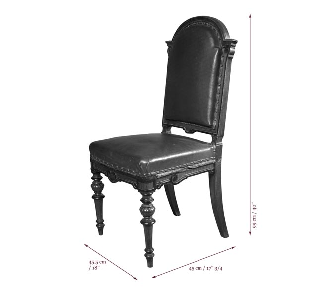 Красивая столовая, изготовленная из скульптурного орехового дерева, с клеймом краснодеревщика Поля Мазароз. Красивая столовая, изготовленная из скульптурного орехового дерева, с клеймом краснодеревщика Поля Мазароз.-22