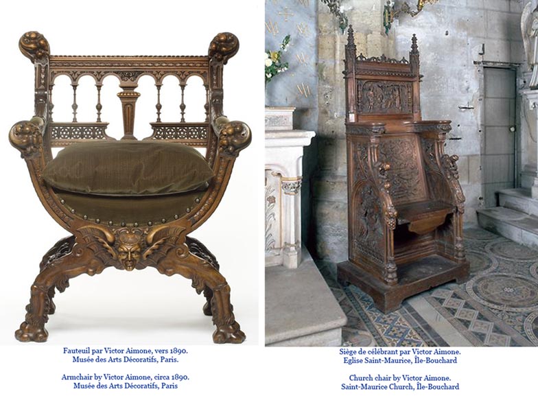 Виктор ЭМОН, скульптор – «Эсмеральда», бюро в Неоготическом стиле из скульптурного орехового дерева.  Виктор ЭМОН, скульптор – «Эсмеральда», бюро в Неоготическом стиле из скульптурного орехового дерева. -9