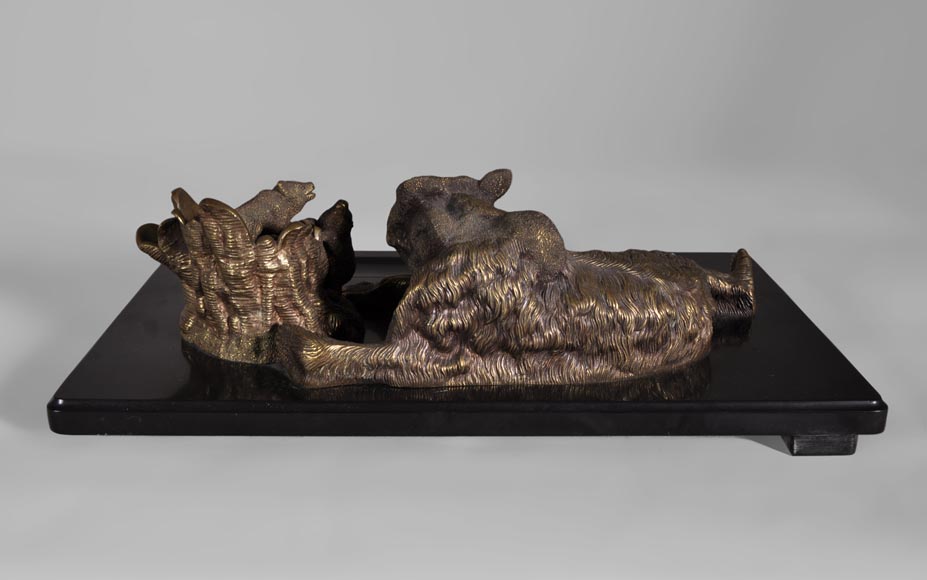 Николай Иванович Либерих (модель) для литейной мастерской Верфеля в Санкт-Петербурге – Набор настольных принадлежностей из бронзы и черного мрамора, украшенный медведями. Николай Иванович Либерих (модель) для литейной мастерской Верфеля в Санкт-Петербурге – Набор настольных принадлежностей из бронзы и черного мрамора, украшенный медведями.-4