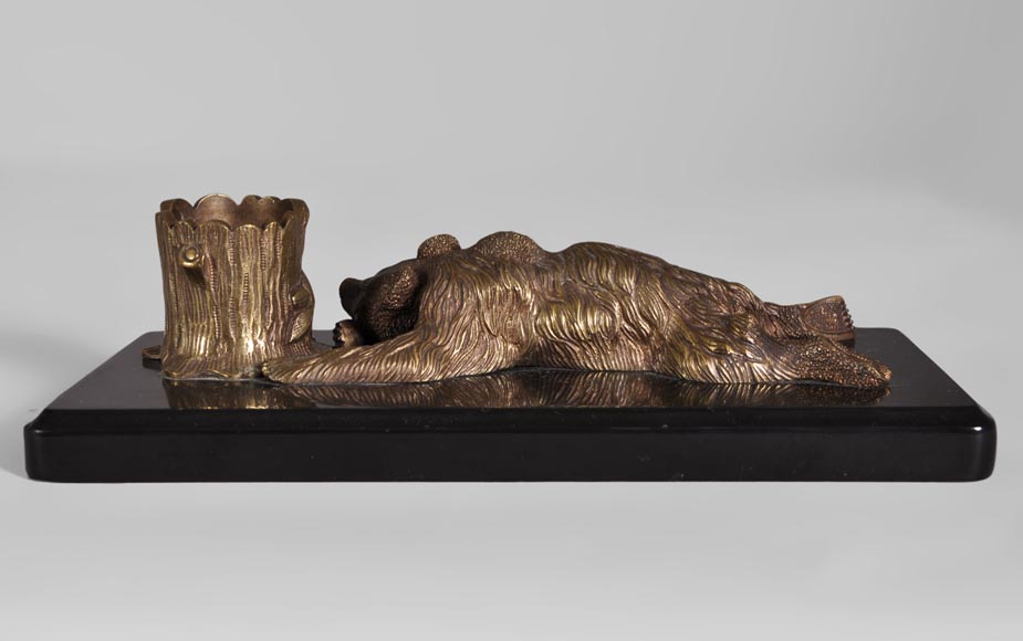 Николай Иванович Либерих (модель) для литейной мастерской Верфеля в Санкт-Петербурге – Набор настольных принадлежностей из бронзы и черного мрамора, украшенный медведями. Николай Иванович Либерих (модель) для литейной мастерской Верфеля в Санкт-Петербурге – Набор настольных принадлежностей из бронзы и черного мрамора, украшенный медведями.-11
