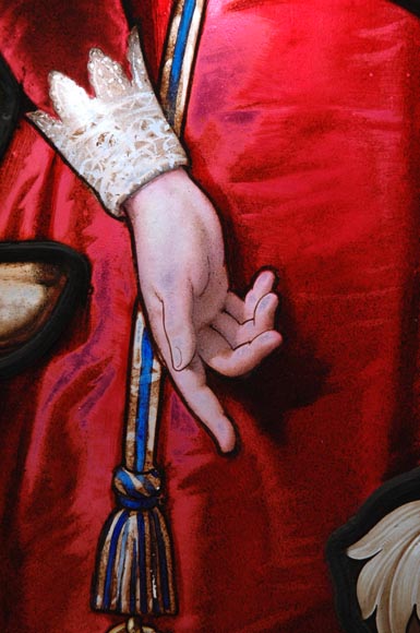 Большая редкостьвитраж« Отправление на охоту»подписан Lorin, датируется 1883 г. Большая редкостьвитраж« Отправление на охоту»подписан Lorin, датируется 1883 г.-5