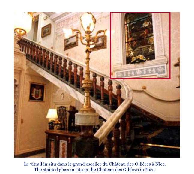 Большая редкостьвитраж« Отправление на охоту»подписан Lorin, датируется 1883 г. Большая редкостьвитраж« Отправление на охоту»подписан Lorin, датируется 1883 г.-15