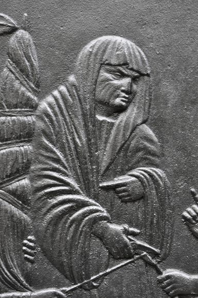 «Парки», старинная каминная плита. «Парки», старинная каминная плита.-1