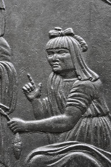 «Парки», старинная каминная плита. «Парки», старинная каминная плита.-2