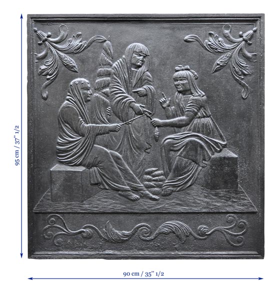 «Парки», старинная каминная плита. «Парки», старинная каминная плита.-9