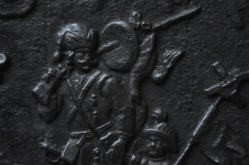 «Охотники», каминная плита 18 века. «Охотники», каминная плита 18 века.-4