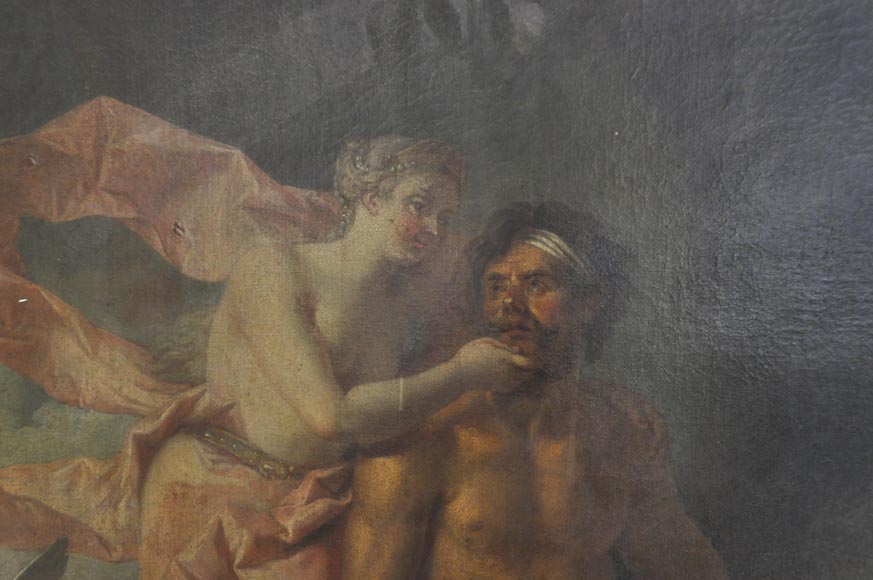 «Венера просит Вулкана выковать оружие для её сына Энея» - Трюмо эпохи Людовика XVI, изготовленное из скульптурного дерева. «Венера просит Вулкана выковать оружие для её сына Энея» - Трюмо эпохи Людовика XVI, изготовленное из скульптурного дерева.-2