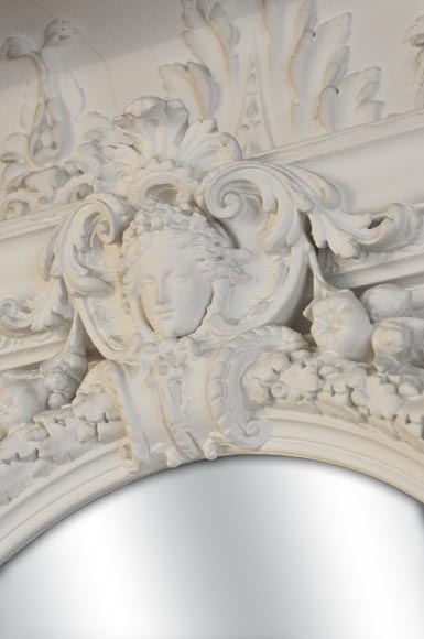 Трюмо в стиле Наполеона III, украшенное головой женщины. Трюмо в стиле Наполеона III, украшенное головой женщины.-6