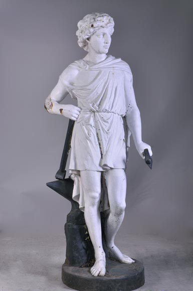 Матюрин МОРО (1822 – 1912) (предположительно работы). Кузнец. Чугунная статуя по модели литейной мастерской Валь дОсн. Матюрин МОРО (1822 – 1912) (предположительно работы). Кузнец. Чугунная статуя по модели литейной мастерской Валь дОсн.-0