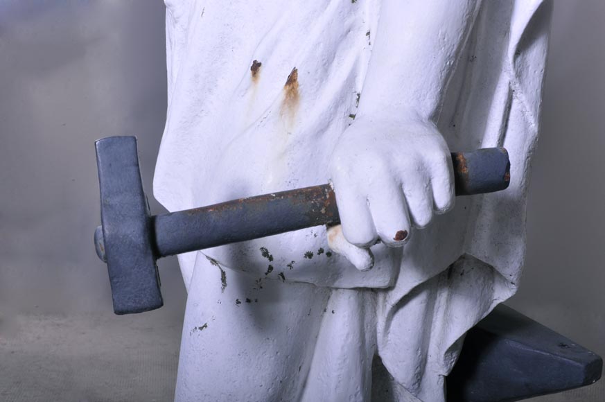 Матюрин МОРО (1822 – 1912) (предположительно работы). Кузнец. Чугунная статуя по модели литейной мастерской Валь дОсн. Матюрин МОРО (1822 – 1912) (предположительно работы). Кузнец. Чугунная статуя по модели литейной мастерской Валь дОсн.-4