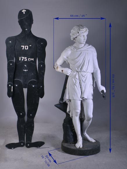 Матюрин МОРО (1822 – 1912) (предположительно работы). Кузнец. Чугунная статуя по модели литейной мастерской Валь дОсн. Матюрин МОРО (1822 – 1912) (предположительно работы). Кузнец. Чугунная статуя по модели литейной мастерской Валь дОсн.-9