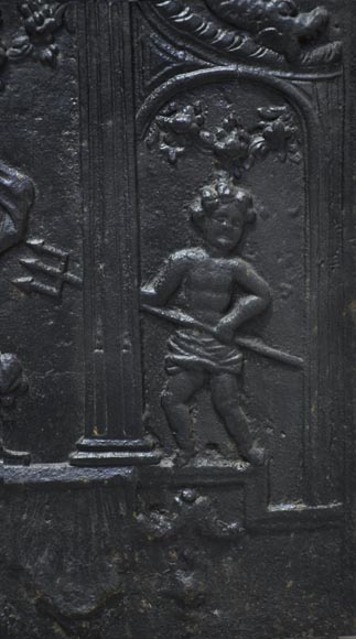 Каминная плита, украшенная изображением Агнессы Римской. Каминная плита, украшенная изображением Агнессы Римской.-3