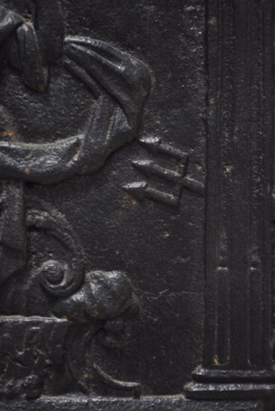 Каминная плита, украшенная изображением Агнессы Римской. Каминная плита, украшенная изображением Агнессы Римской.-6