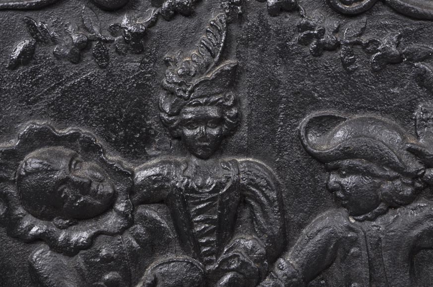 «Танец», старинная каминная плита 19 века. «Танец», старинная каминная плита 19 века.-3