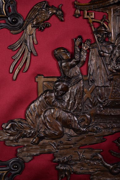 Мезон МАРНИАК (Maison MARNYHAC) (приписано работе) - Редкий старинный защитный экран камина в китайском стиле, изготовленный из бронзы с коричневой патиной, вторая половина 19 века. Мезон МАРНИАК (Maison MARNYHAC) (приписано работе) - Редкий старинный защитный экран камина в китайском стиле, изготовленный из бронзы с коричневой патиной, вторая половина 19 века.-3