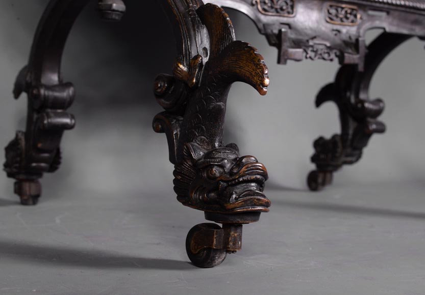 Мезон МАРНИАК (Maison MARNYHAC) (приписано работе) - Редкий старинный защитный экран камина в китайском стиле, изготовленный из бронзы с коричневой патиной, вторая половина 19 века. Мезон МАРНИАК (Maison MARNYHAC) (приписано работе) - Редкий старинный защитный экран камина в китайском стиле, изготовленный из бронзы с коричневой патиной, вторая половина 19 века.-9