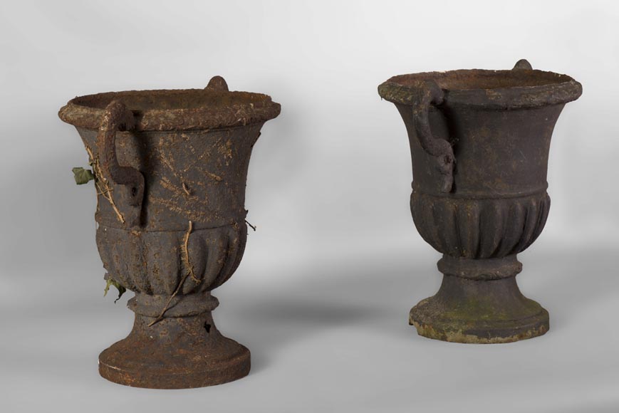 Пара чугунных ваз «Медичи», 18 век. Пара чугунных ваз «Медичи», 18 век.-2