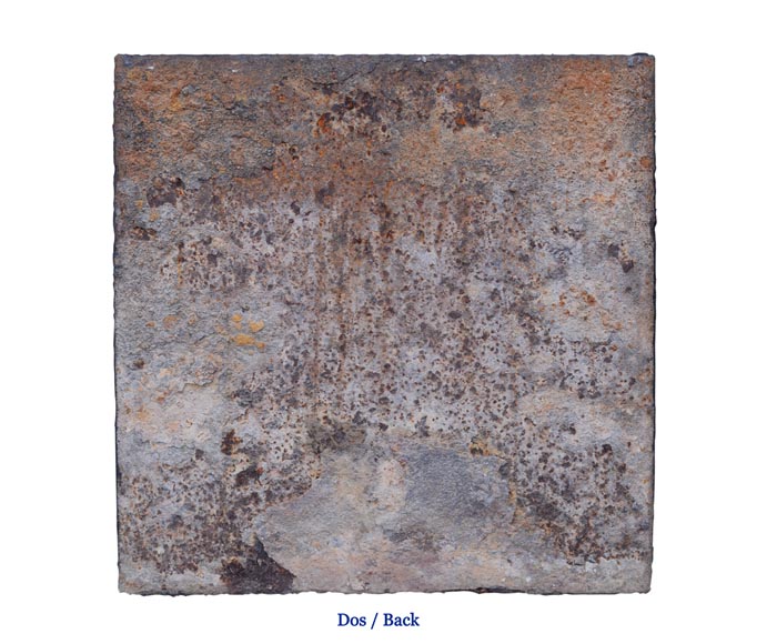 «Марс между Купидоном и Алектионом», старинная каминная плита. «Марс между Купидоном и Алектионом», старинная каминная плита.-6