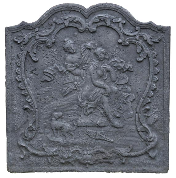 «Туалет Дианы», старинная каминная плита 19 века. «Туалет Дианы», старинная каминная плита 19 века.-0