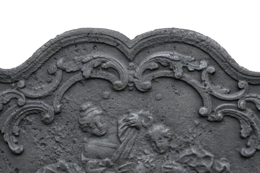 «Туалет Дианы», старинная каминная плита 19 века. «Туалет Дианы», старинная каминная плита 19 века.-2