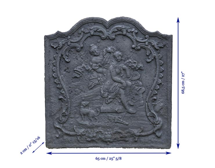 «Туалет Дианы», старинная каминная плита 19 века. «Туалет Дианы», старинная каминная плита 19 века.-7