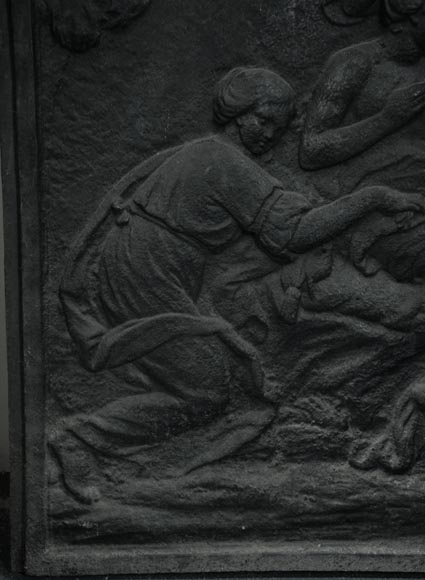 «Венера за утренним туалетом», старинная каминная плита в стиле Людовика XV, выполненная по картине Шарля-Жозефа Натуара, 18 век. «Венера за утренним туалетом», старинная каминная плита в стиле Людовика XV, выполненная по картине Шарля-Жозефа Натуара, 18 век.-2