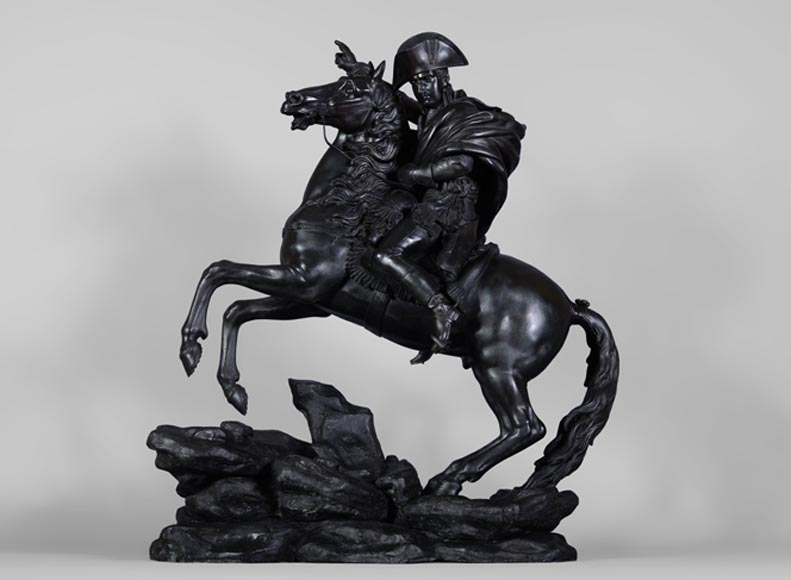 Жан-Франсуа ГЕШТЕР (приписано работе) – «Бонапарт на перевале Сен-Бернар», большая бронзовая скульптура. Жан-Франсуа ГЕШТЕР (приписано работе) – «Бонапарт на перевале Сен-Бернар», большая бронзовая скульптура.-0