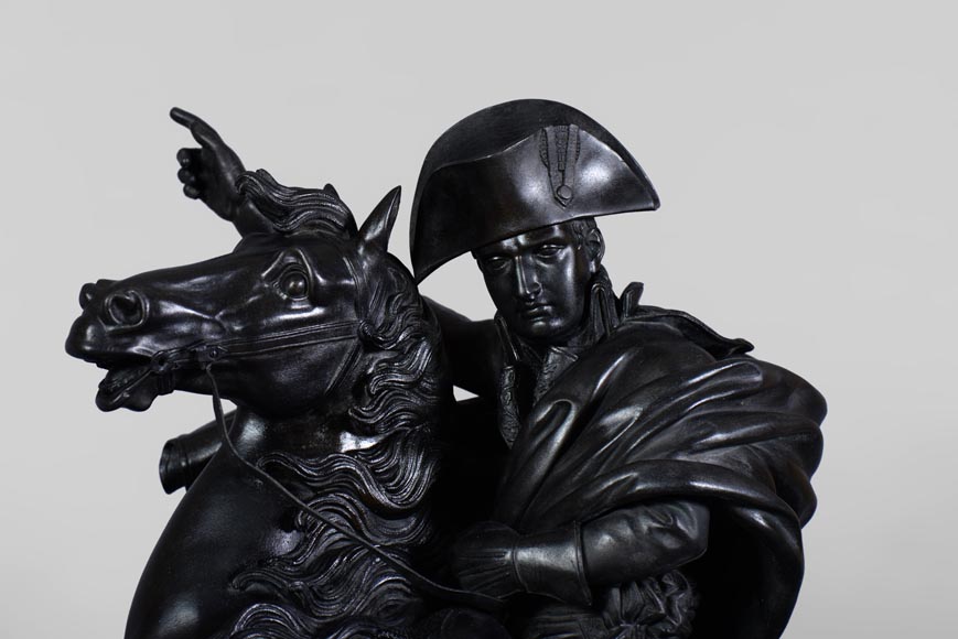 Жан-Франсуа ГЕШТЕР (приписано работе) – «Бонапарт на перевале Сен-Бернар», большая бронзовая скульптура. Жан-Франсуа ГЕШТЕР (приписано работе) – «Бонапарт на перевале Сен-Бернар», большая бронзовая скульптура.-1