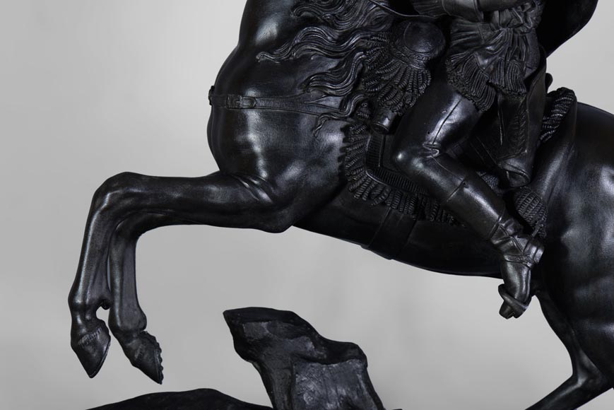 Жан-Франсуа ГЕШТЕР (приписано работе) – «Бонапарт на перевале Сен-Бернар», большая бронзовая скульптура. Жан-Франсуа ГЕШТЕР (приписано работе) – «Бонапарт на перевале Сен-Бернар», большая бронзовая скульптура.-3