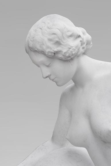 «Источник», большая садовая статуя из белого мрамора. «Источник», большая садовая статуя из белого мрамора.-1