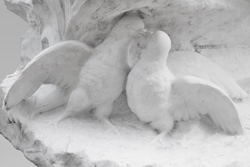 «Источник», большая садовая статуя из белого мрамора. «Источник», большая садовая статуя из белого мрамора.-4