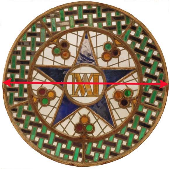 Круглый витраж со звездой. Круглый витраж со звездой.-3