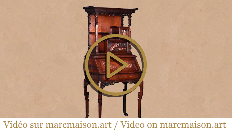 Габриель ВИАРДО  (1 января 1830 - 1906)  Бюро с откидной столешницей в стиле Японизма, датированное 1886м годом. Габриель ВИАРДО  (1 января 1830 - 1906)  Бюро с откидной столешницей в стиле Японизма, датированное 1886м годом.-0