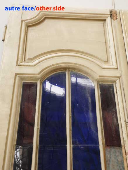 Двойная деревянная дверь 18 века с железными деталями 19 века Двойная деревянная дверь 18 века с железными деталями 19 века-8