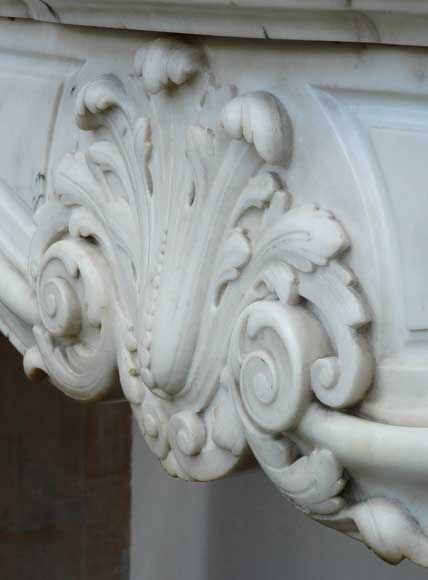 Камин Людовик XV  из белого мрамора Камин Людовик XV  из белого мрамора-9