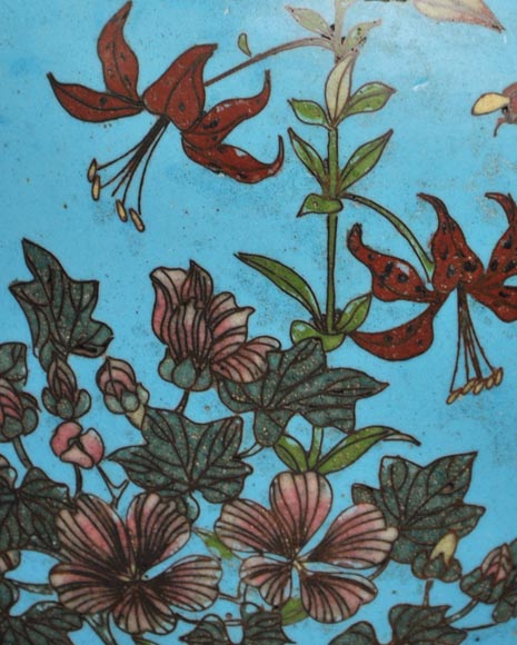 Фердинанд Барбединни (1810 – 1892) (относится к работе) Пара ламп, украшенных китайской перегородчатой эмалью Фердинанд Барбединни (1810 – 1892) (относится к работе) Пара ламп, украшенных китайской перегородчатой эмалью-6