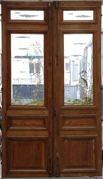 Витраж с серой цаплей Витраж с серой цаплей-0