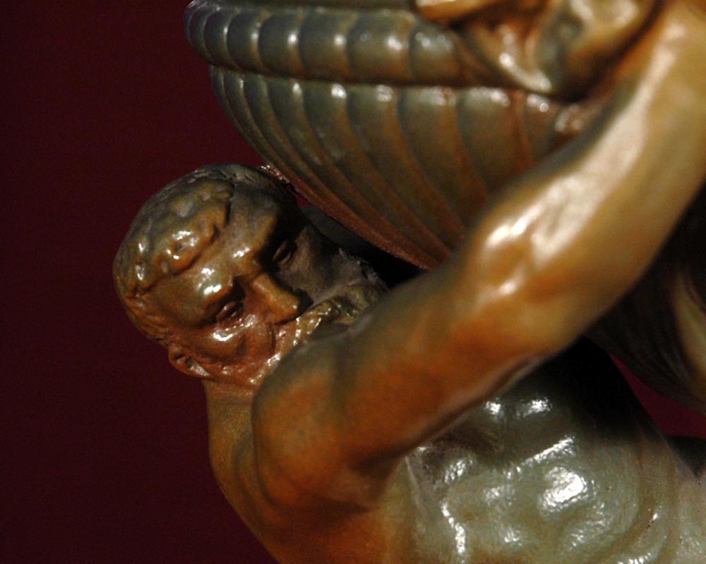 Луи-Робер КАРРЬЕР-БЕЛЛЕЗ, Фаянс мастерских Шуази-ле-Руа,  « Геракл и Омфала» (1898) Луи-Робер КАРРЬЕР-БЕЛЛЕЗ, Фаянс мастерских Шуази-ле-Руа,  « Геракл и Омфала» (1898)-3