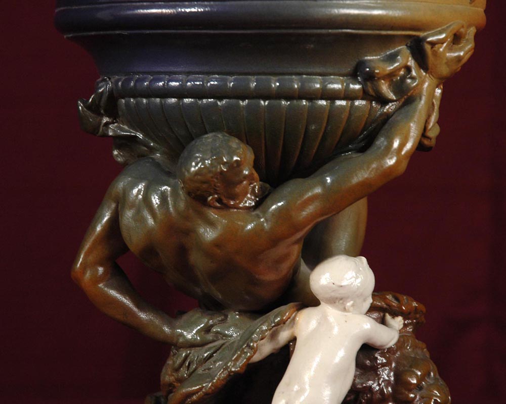 Луи-Робер КАРРЬЕР-БЕЛЛЕЗ, Фаянс мастерских Шуази-ле-Руа,  « Геракл и Омфала» (1898) Луи-Робер КАРРЬЕР-БЕЛЛЕЗ, Фаянс мастерских Шуази-ле-Руа,  « Геракл и Омфала» (1898)-6