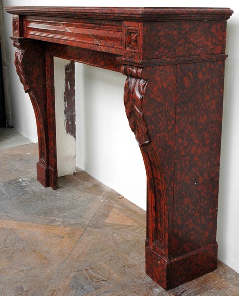 Камин из мрамора красный Гриотт  Камин из мрамора красный Гриотт -3