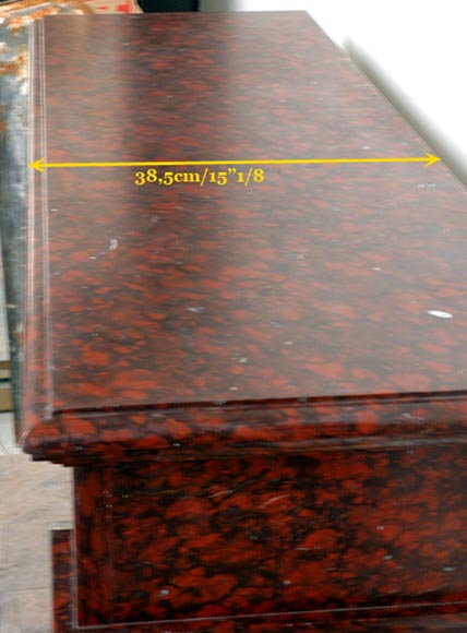 Камин из мрамора красный Гриотт  Камин из мрамора красный Гриотт -7