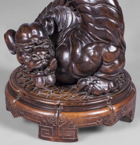 Мезон Бамбука Перре и Вибера  (относится к работе) - Пара подставок в японском стиле, украшенных драконами Мезон Бамбука Перре и Вибера  (относится к работе) - Пара подставок в японском стиле, украшенных драконами-1