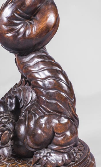 Мезон Бамбука Перре и Вибера  (относится к работе) - Пара подставок в японском стиле, украшенных драконами Мезон Бамбука Перре и Вибера  (относится к работе) - Пара подставок в японском стиле, украшенных драконами-3