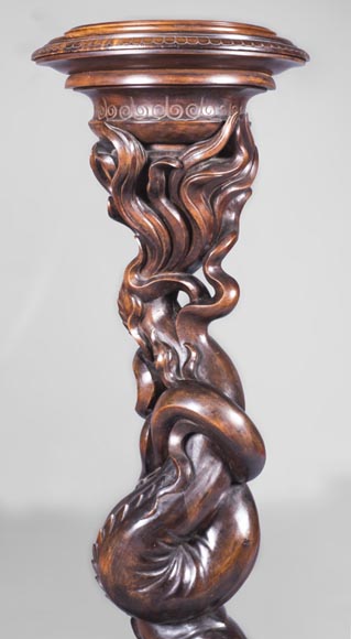 Мезон Бамбука Перре и Вибера  (относится к работе) - Пара подставок в японском стиле, украшенных драконами Мезон Бамбука Перре и Вибера  (относится к работе) - Пара подставок в японском стиле, украшенных драконами-4