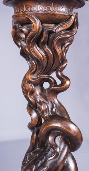 Мезон Бамбука Перре и Вибера  (относится к работе) - Пара подставок в японском стиле, украшенных драконами Мезон Бамбука Перре и Вибера  (относится к работе) - Пара подставок в японском стиле, украшенных драконами-5