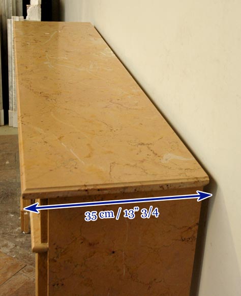 Старинный камин из жёлтого мрамора в стиле Людовика XVI. Старинный камин из жёлтого мрамора в стиле Людовика XVI.-6